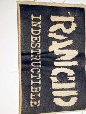 Rancid - Indestructible RARE promo sew-on patch '03 Yellowed smoke damage